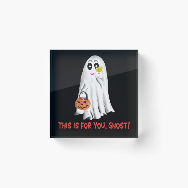 Item preview, Cute Ghost Holding Flower This Is For You Ghost designed and sold by laxmanrajart.