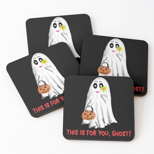 Item preview, Cute Ghost Holding Flower This Is For You Ghost designed and sold by laxmanrajart.
