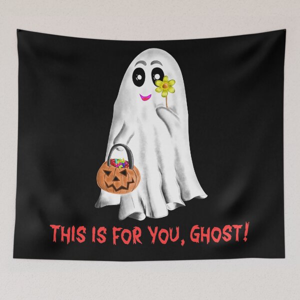 Item preview, Cute Ghost Holding Flower This Is For You Ghost designed and sold by laxmanrajart.