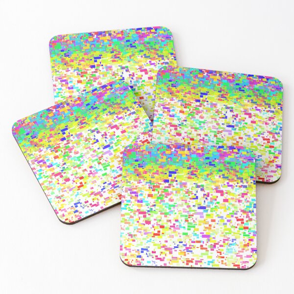 Item preview, Colorful confetti – vibrant abstract pixel pattern designed and sold by Nicole Bleck.