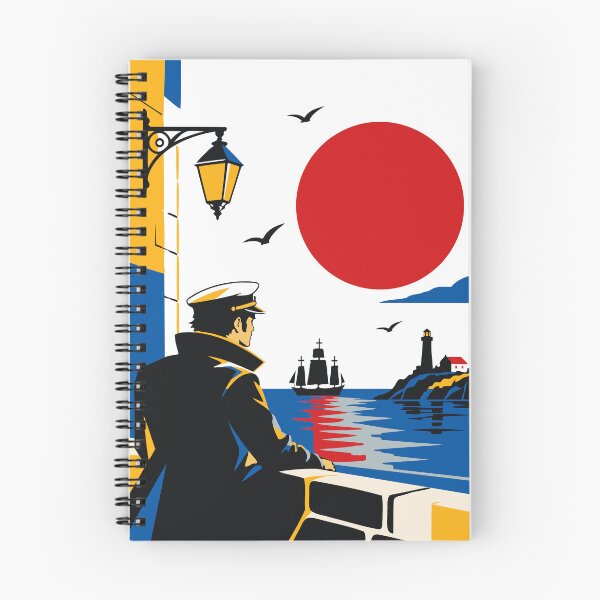 Item preview, Harbor Watch Art Print, Vintage Sailor Print, Mediterranean Nautical Art, Coastal Captain Print, Retro Maritime Decor, Sea Lover Gift designed and sold by Studio pod Burom.