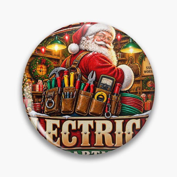 Item preview, North Pole Electrical Department Santa Electrician Christmas designed and sold by 198tees.