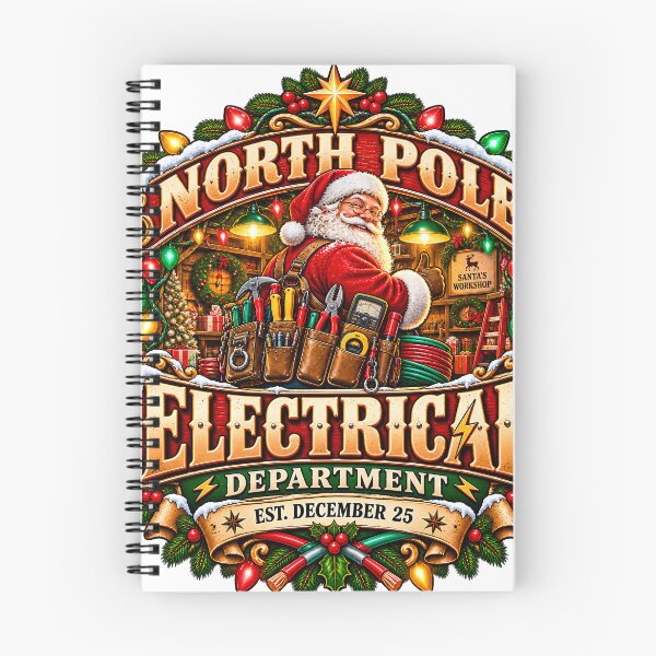 Item preview, North Pole Electrical Department Santa Electrician Christmas designed and sold by 198tees.
