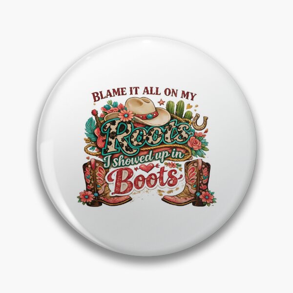 Item preview, Blame It All On My Roots - Cowboy Boot - Country Music   designed and sold by IdrisTalbot.