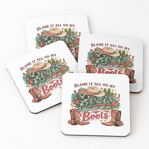 Item preview, Blame It All On My Roots - Cowboy Boot - Country Music   designed and sold by IdrisTalbot.