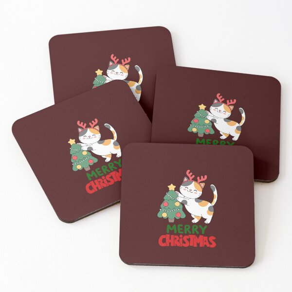Item preview, Cute Persian Cat Merry Christmas Holiday Art designed and sold by stormk10.