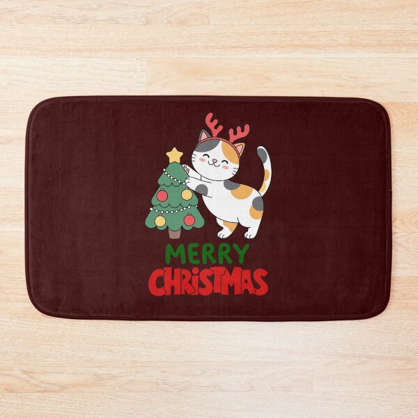 Item preview, Cute Persian Cat Merry Christmas Holiday Art designed and sold by stormk10.