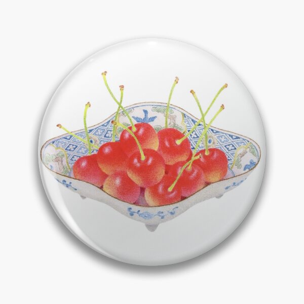 Item preview, bowl of cherries blue china cherry summer fruit fruits designed and sold by bunnylover4life.