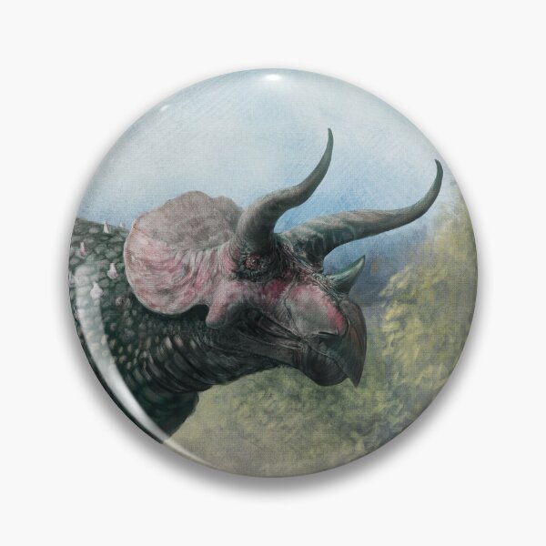 Artikelvorschau, Triceratops Horridus mit verrückten langen, geschwungenen Brauenhörnern entworfen und verkauft von MarkWitton.