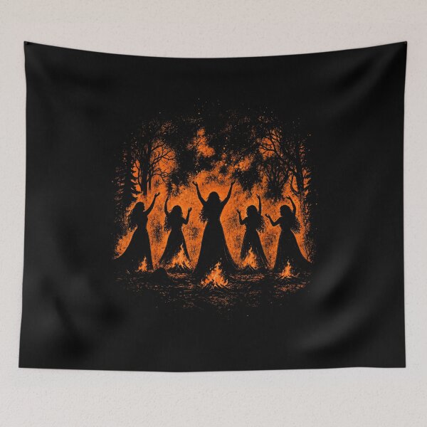 Item preview, Witch Coven Dancing Around Forest Bonfires designed and sold by NoeValdric.