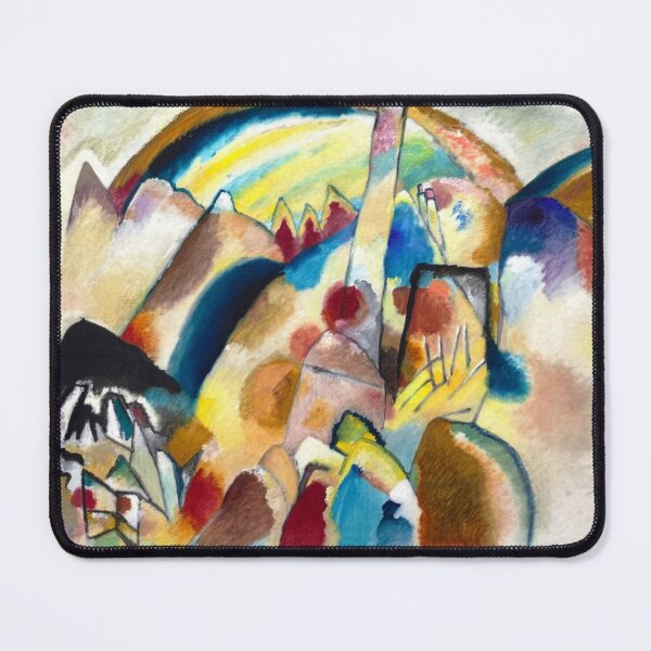 Item preview, Landscape with Red Spots, No. 2 by Kandinsky, colorful abstract composition designed and sold by Shoupay.
