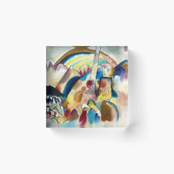 Item preview, Landscape with Red Spots, No. 2 by Kandinsky, colorful abstract composition designed and sold by Shoupay.