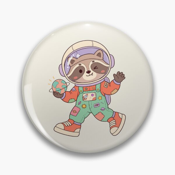 Item preview, Kawaii Raccoon Astronaut | Cute Space Explorer Art designed and sold by MrDev.