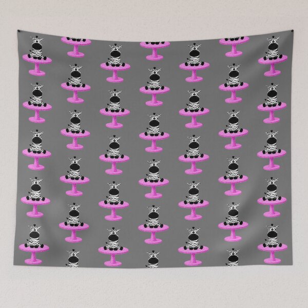 Item preview, Zebra on a Pink Table designed and sold by Chameleon by Ewa .