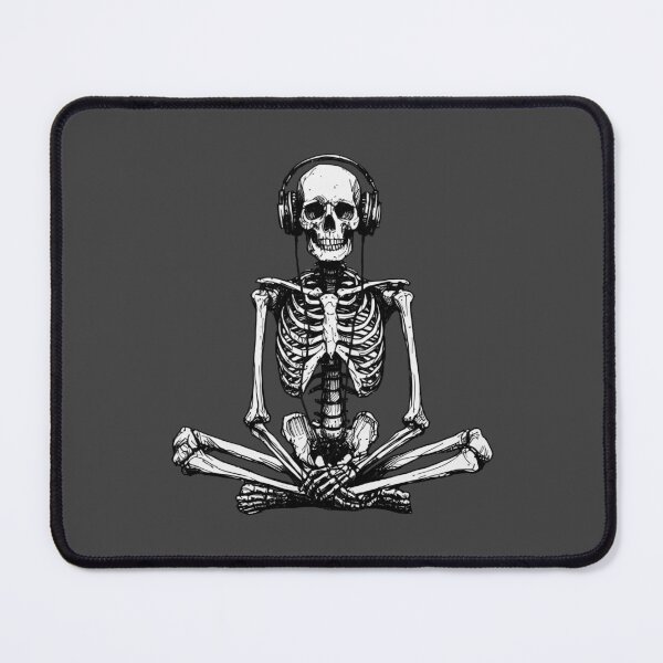 Item preview, Meditating Skeleton with Headphones designed and sold by Lady-K-.