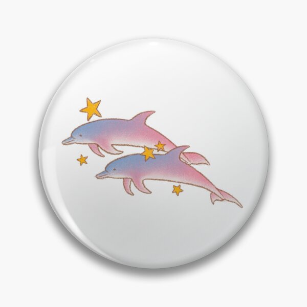 Item preview, pastel dolphins ocean star stars pink dolphin cute designed and sold by bunnylover4life.