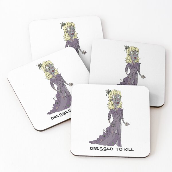Item preview, Dressed To Kill Sticker | Funny Zombie Fashion Dark Humor designed and sold by MyxaART.