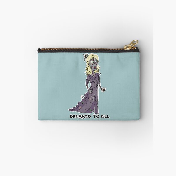 Item preview, Dressed To Kill Sticker | Funny Zombie Fashion Dark Humor designed and sold by MyxaART.