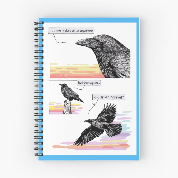 Item preview, corvid thoughts (colored version #1) designed and sold by SpaceCatVisions.