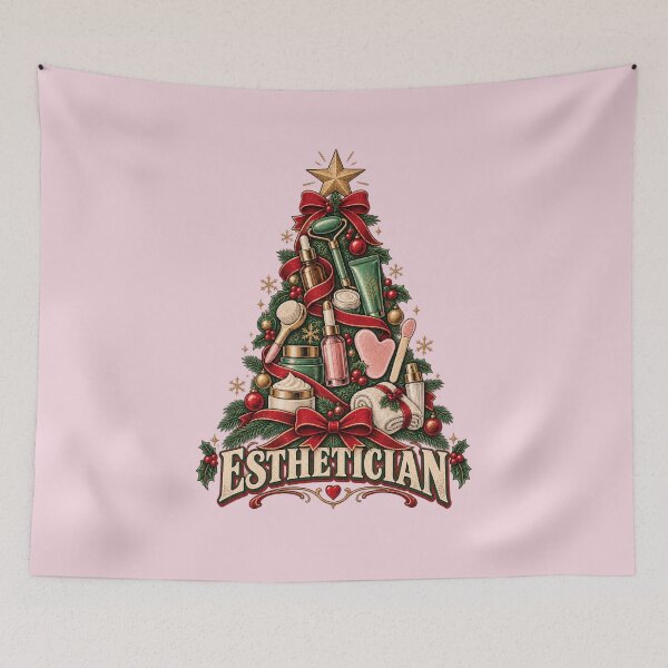 Item preview, Christmas Esthetician Gift Retro Skincare Christmas Tree designed and sold by Corvoria.