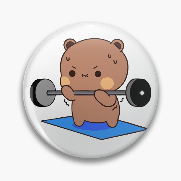 Item preview, Dudu Funny Gym Bear Barbell Lift Cute Workout Fitness designed and sold by ThePurplePrints.