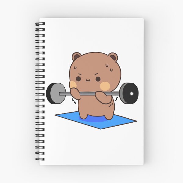 Item preview, Dudu Funny Gym Bear Barbell Lift Cute Workout Fitness designed and sold by ThePurplePrints.