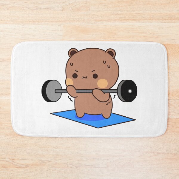 Artikelvorschau, Dudu Lustiger Gym Bear Hantelheben Niedliches Workout Fitness entworfen und verkauft von ThePurplePrints.
