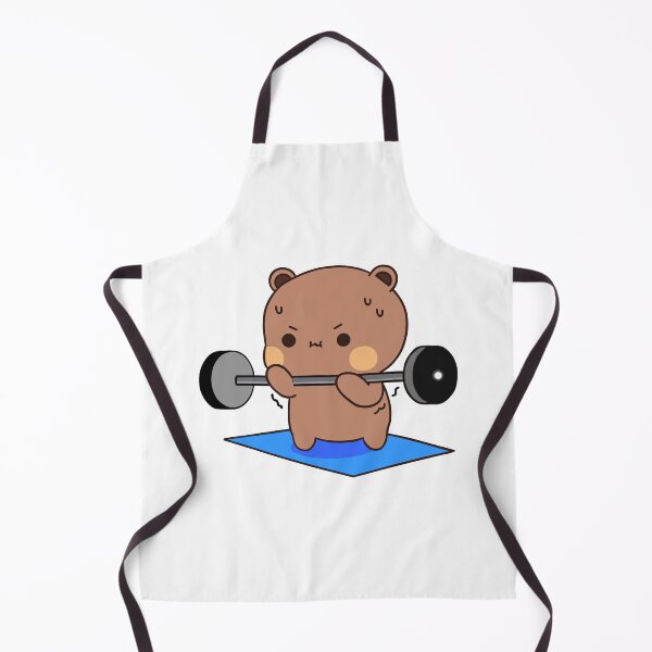 Item preview, Dudu Funny Gym Bear Barbell Lift Cute Workout Fitness designed and sold by ThePurplePrints.