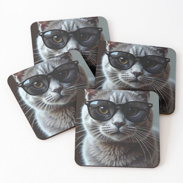 Item preview, Cool Grey Cat in Sunglasses designed and sold by VFXguy.