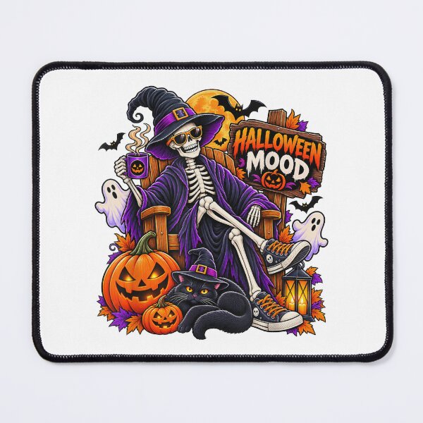 Item preview, Halloween Mood Skeleton Witch Drinking Coffee designed and sold by NoeValdric.