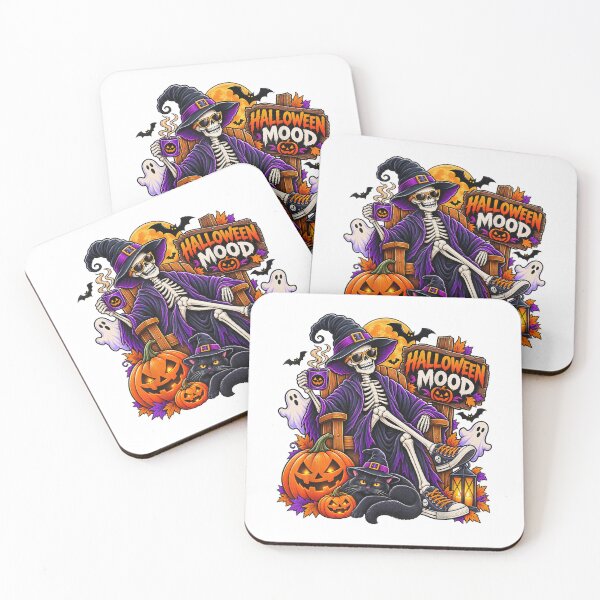 Item preview, Halloween Mood Skeleton Witch Drinking Coffee designed and sold by NoeValdric.