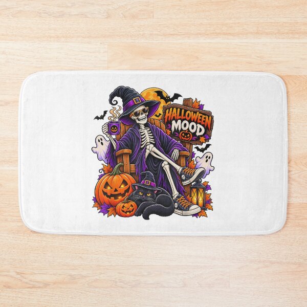 Item preview, Halloween Mood Skeleton Witch Drinking Coffee designed and sold by NoeValdric.