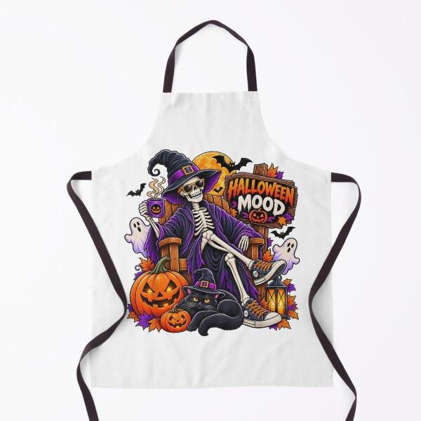 Item preview, Halloween Mood Skeleton Witch Drinking Coffee designed and sold by NoeValdric.