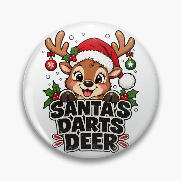 Item preview, Funny Christmas Deer Santa Hat T-Shirt designed and sold by DesignArtist.ia.
