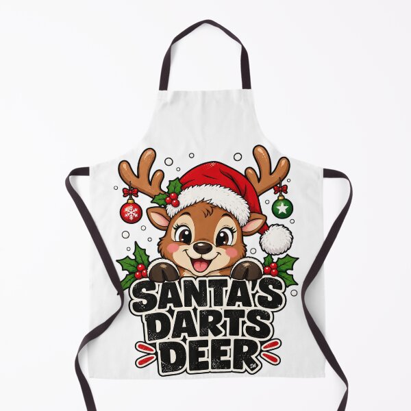 Item preview, Funny Christmas Deer Santa Hat T-Shirt designed and sold by DesignArtist.ia.