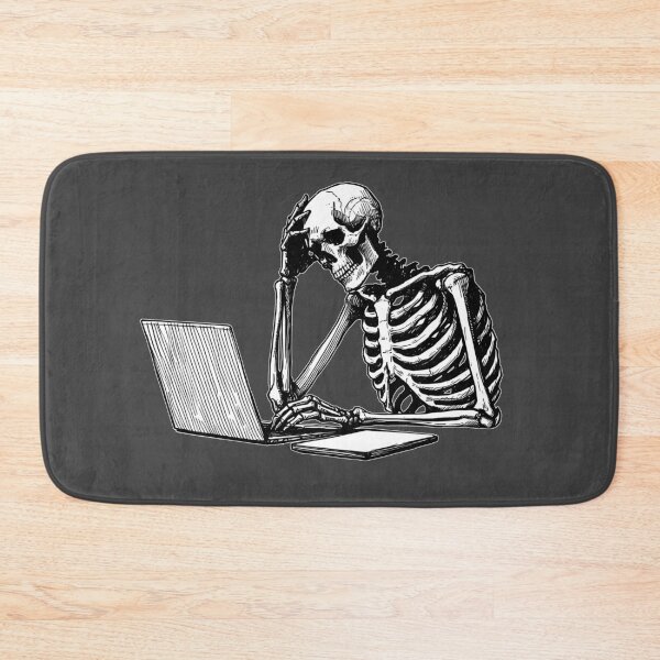 Item preview, Tired Skeleton Sending an Email designed and sold by Lady-K-.