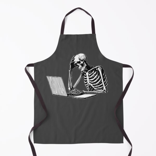 Item preview, Tired Skeleton Sending an Email designed and sold by Lady-K-.