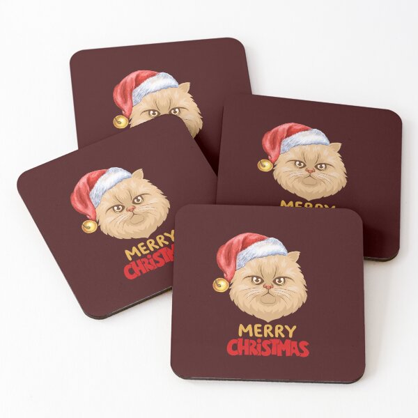 Item preview, Cute Persian Cat Merry Christmas Holiday Art designed and sold by stormk10.