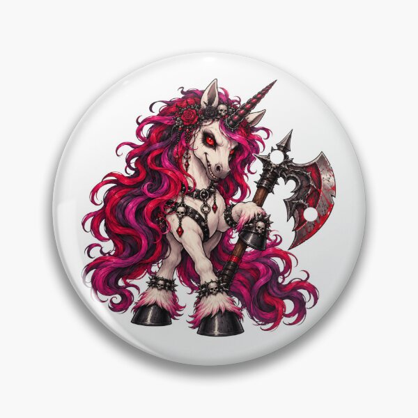 Item preview, Gothic Unicorn With Axe Dark Fantasy Halloween designed and sold by B-KaneDesigns.
