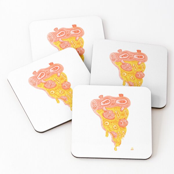 Item preview, Trippy Monster Pizza Slice Lowbrow Surreal Graphic Illustration designed and sold by Nate Bear.