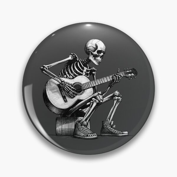 Item preview, Skeleton Playing Acoustic Guitar designed and sold by Lady-K-.
