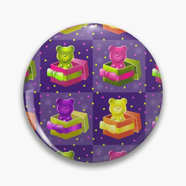 Item preview, Neon Gummy Bears in Gift Boxes. Seamless Pattern designed and sold by AnnaDesertArt.