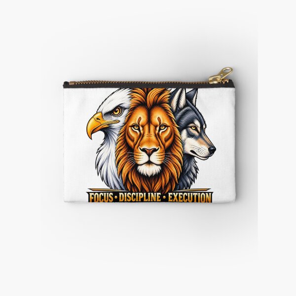 Item preview, Focus Discipline Execution Animal Totem Motivational Poster designed and sold by CreativeNest Prints.