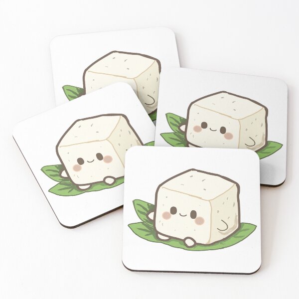Item preview, Cute Kawaii Tofu Cute Tofu Cube designed and sold by Selvara-Nuit.