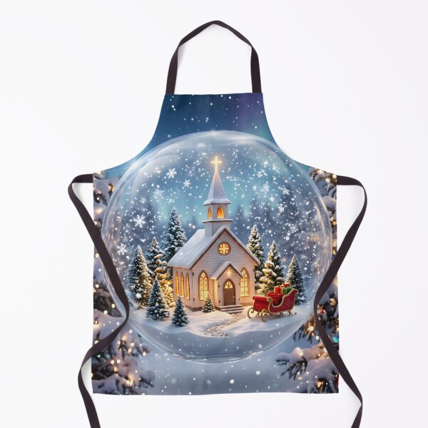 Item preview, Magical Christmas Church Snow Globe Night Scene designed and sold by Sybille-Yates.