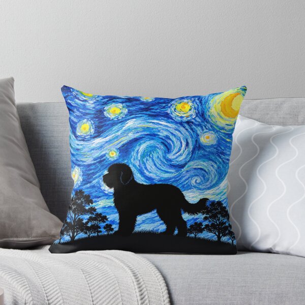 Item preview, Funny Sheepadoodle Dog Starry Night Painting Moon Star Mom Dad Kids designed and sold by FurryHavenPH.