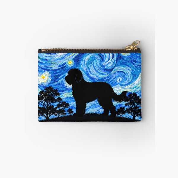 Item preview, Funny Sheepadoodle Dog Starry Night Painting Moon Star Mom Dad Kids designed and sold by FurryHavenPH.