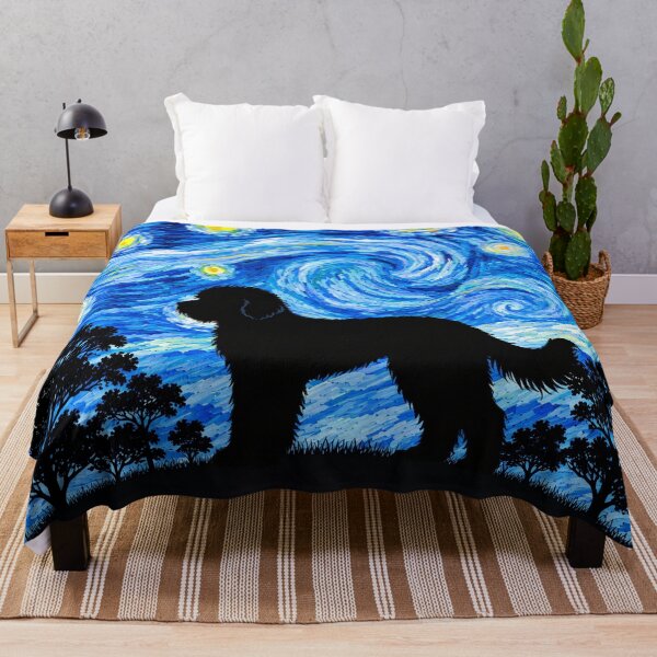 Item preview, Funny Sheepadoodle Dog Starry Night Painting Moon Star Mom Dad Kids designed and sold by FurryHavenPH.