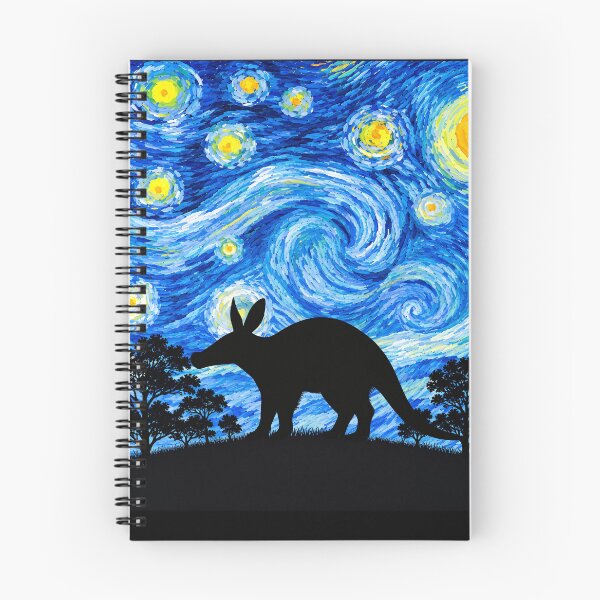 Item preview, Funny Aardvark Starry Night Painting Moon Star Zoo Boys Girls designed and sold by FurryHavenPH.