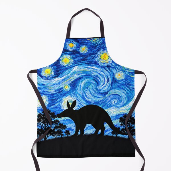 Item preview, Funny Aardvark Starry Night Painting Moon Star Zoo Boys Girls designed and sold by FurryHavenPH.